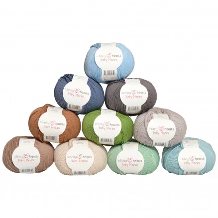 Infinity Hearts Baby Merino Garnpaket 03 Naturens färger - 10 st - Infinity Hearts Baby Merino Garnpaket 03 Naturens färger
