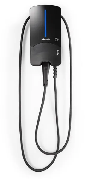 Webasto Pure Laddningsbox 11 kW Type 2 Black Edition med 7 m kabel - Integrerad Type B jordfelsbrytare