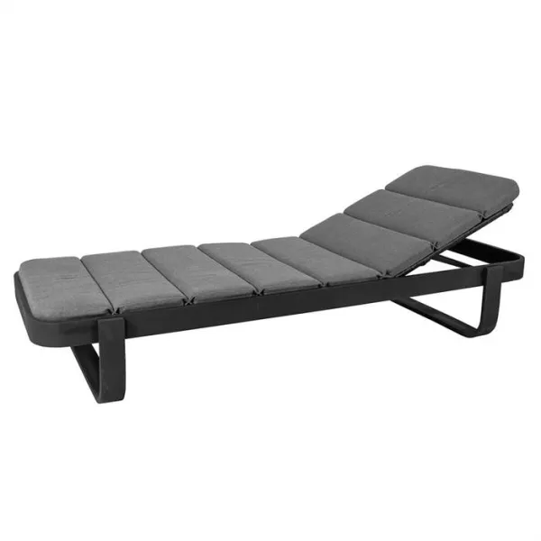 Cane-Line Cut solsäng m. kudde - Lavagrå