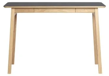 Magnus Olesen Freya Skrivbord Massiv Ek Lackerad/Svart Linoleum 4023 Forbo