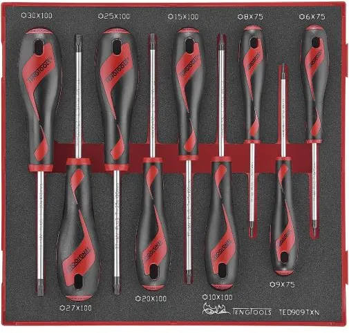 Teng Tools Torx-skruvmejselsats TED906TXN med 9 delar